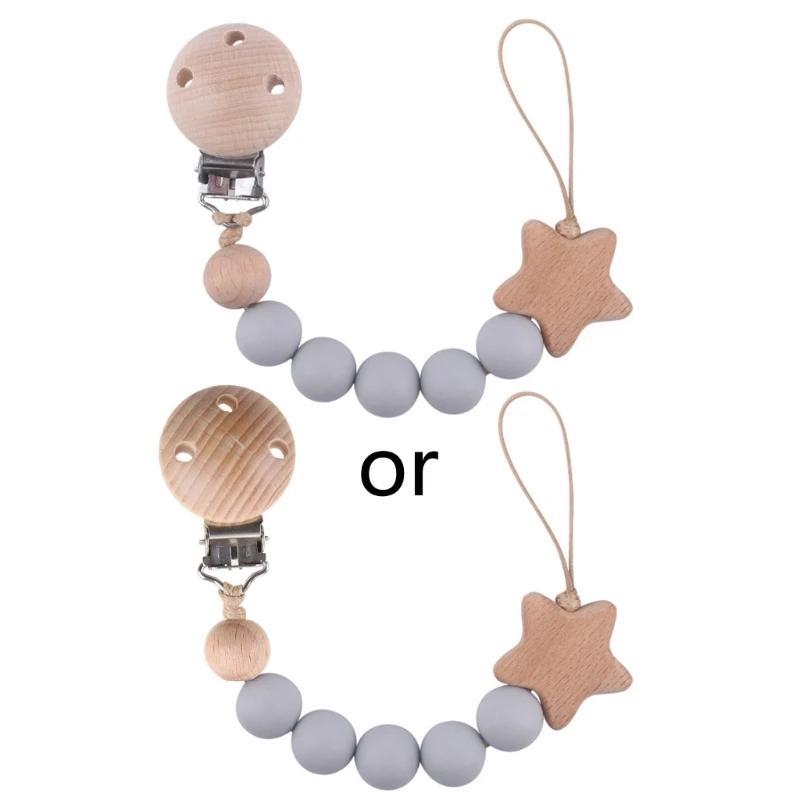 

Зажимы для сосок, держатели для сосок для маленьких девочек, силиконовый зажим с бусинами для прорезывания зубов, цепочки для