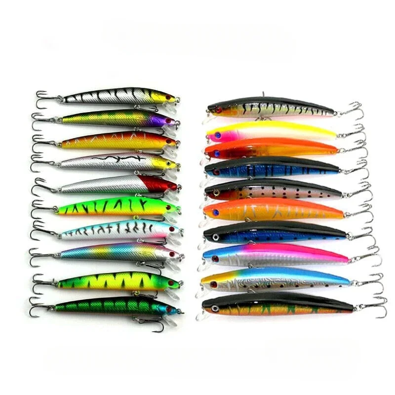 30 Pcs Minnow Lure Bait Set Floating Loyal Fake Bait Bionic Plastic Fishing Lure Set Stream Allure Fish Ocean River Rock Fish