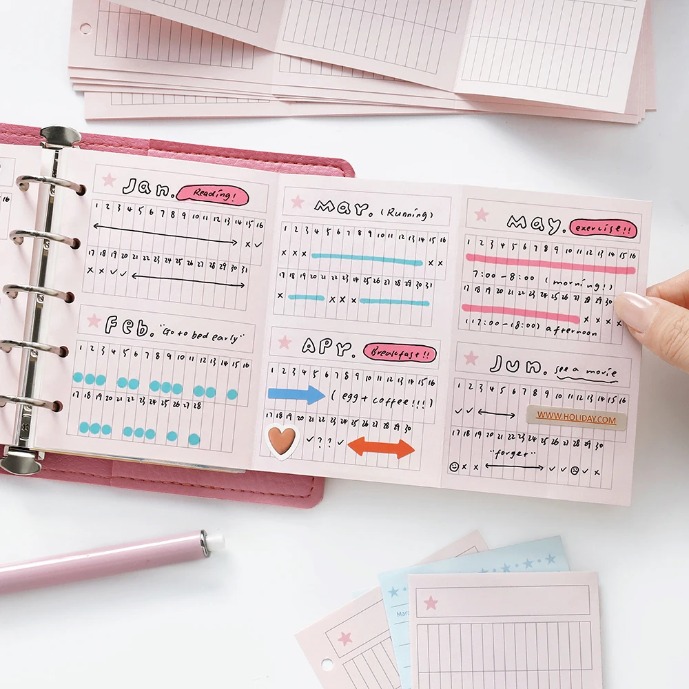 40PCS Memo series loose leaf replacement M5 inner page Korean ins hand account storage accessories inner page view 3