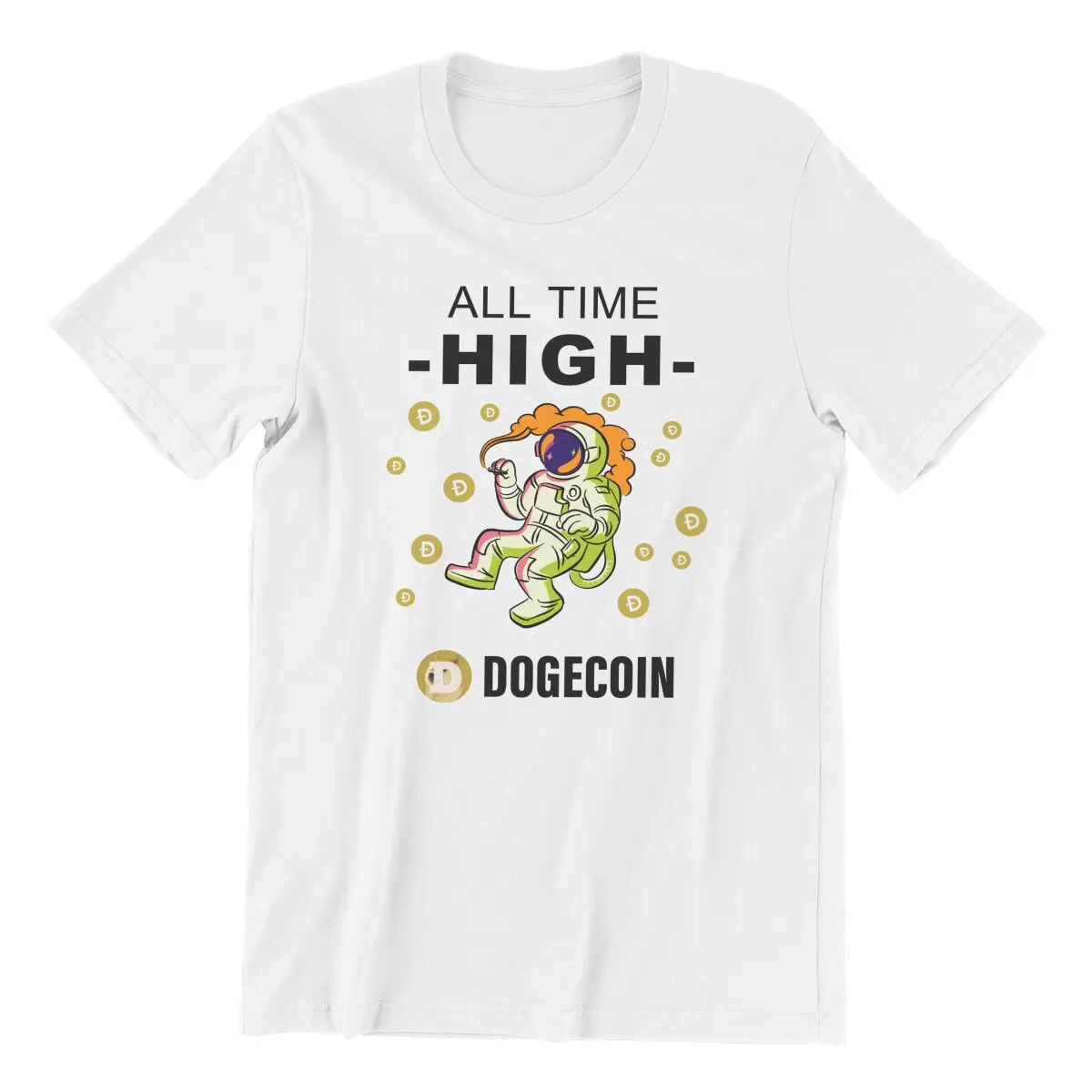 Dogecoin Crypto funny Unisex T-Shirt for Men vintage {tag} T-shirts for men Big Size 100% Cotton mens graphic tshirts