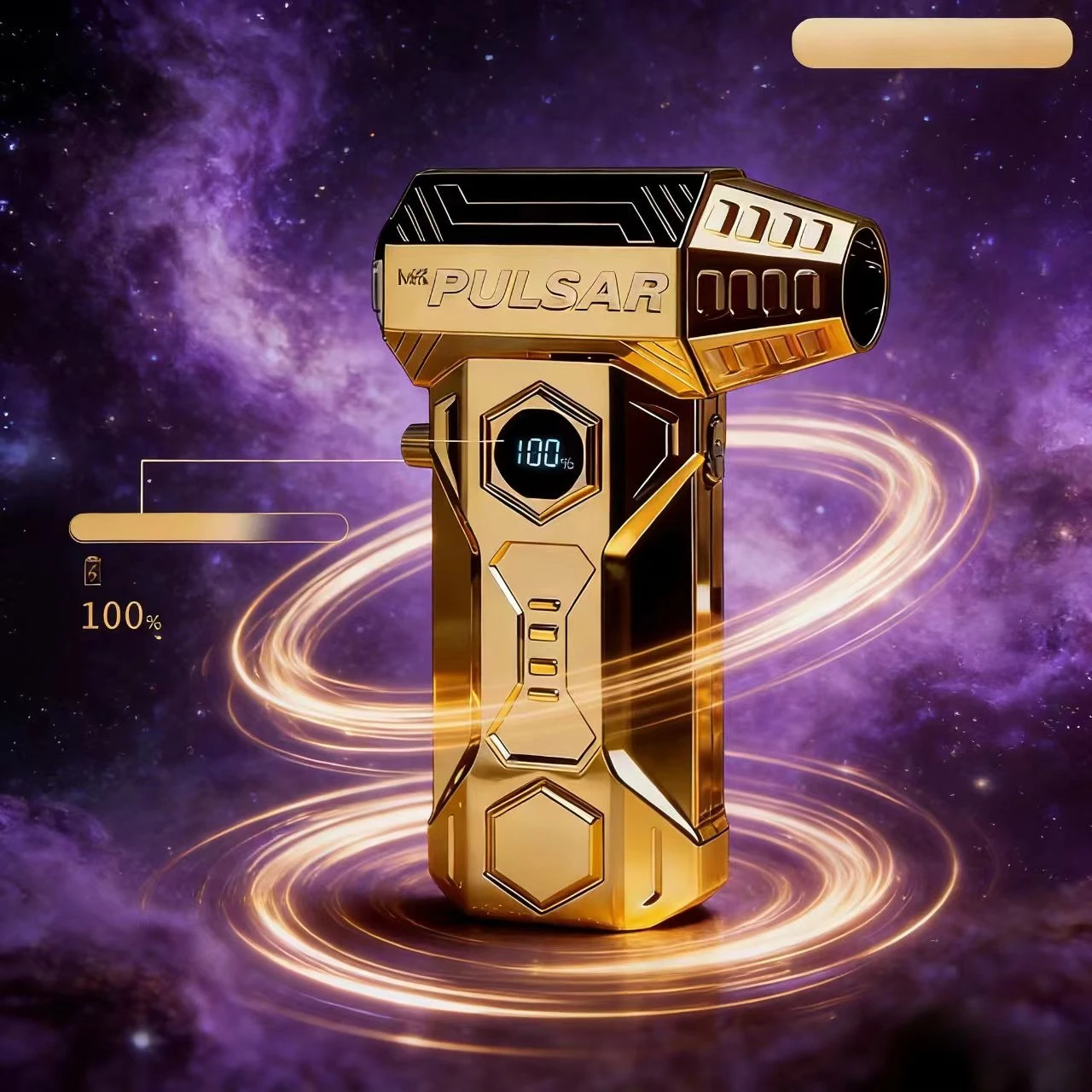 

500000RPM X11 Golden Air Blower - Super Powerful Compressed Air Duster with Electricity Display | Car Vacuum Jet Fan