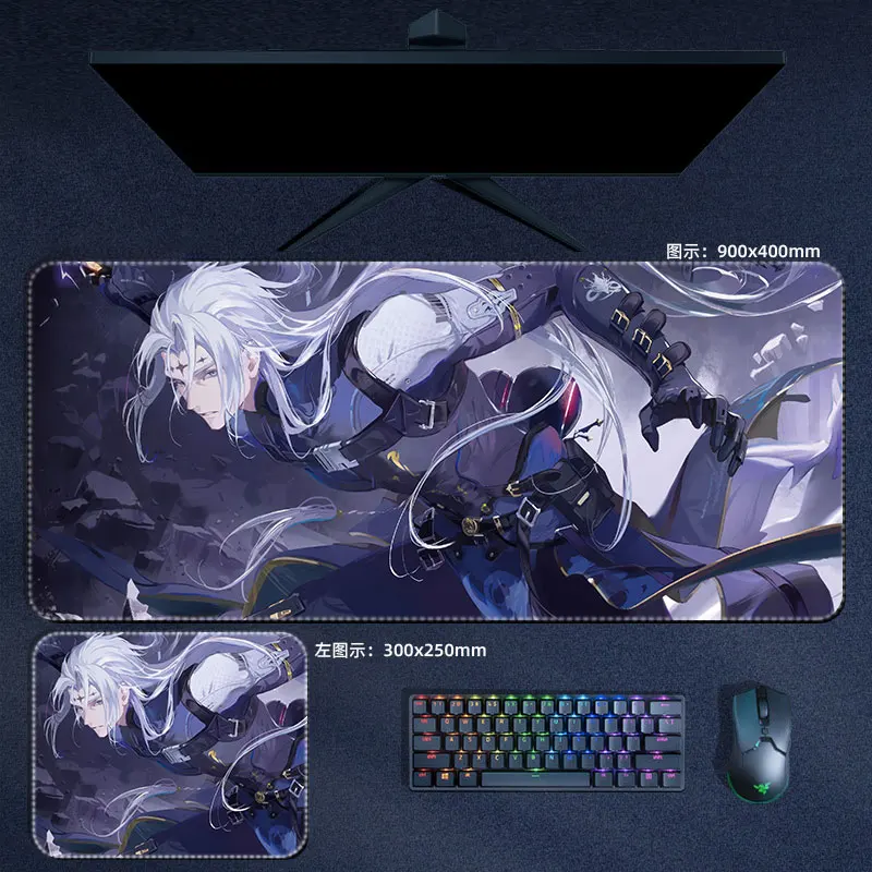 Imagem -05 - Wuthering Waves Mouse Pad Jiyan Baizhi Sanhua Calchário Danjin Xxl Computador Computador Portátil Anime Gaming Acessórios Desk Mat