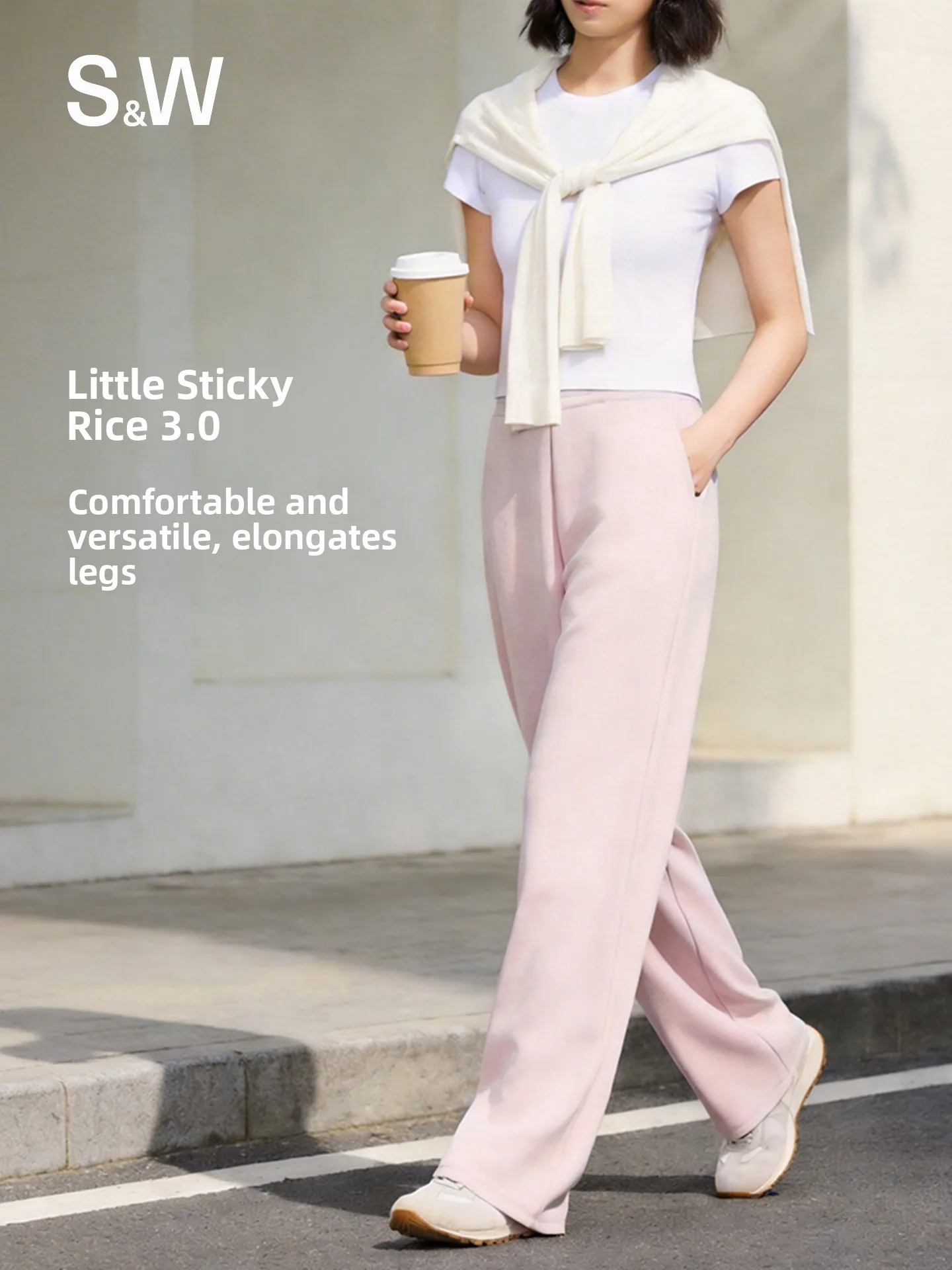 

Loose Straight Leg Sports Pants for Women New 2026 Wide Leg Trousers High Waist Polyester Lenzing Lyocell Cotton Spandex