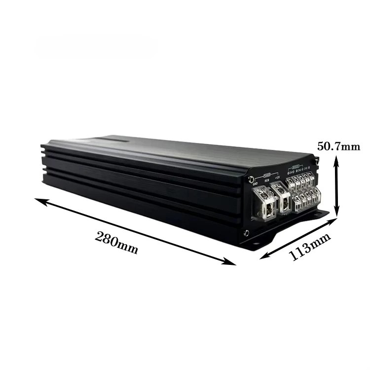 Factory Professional EBD100.5D 5-Channel RMS power 4*100W@4Ω+1*800W @ 1Ω D-Class aluminum casing car audio Power Amplifier f