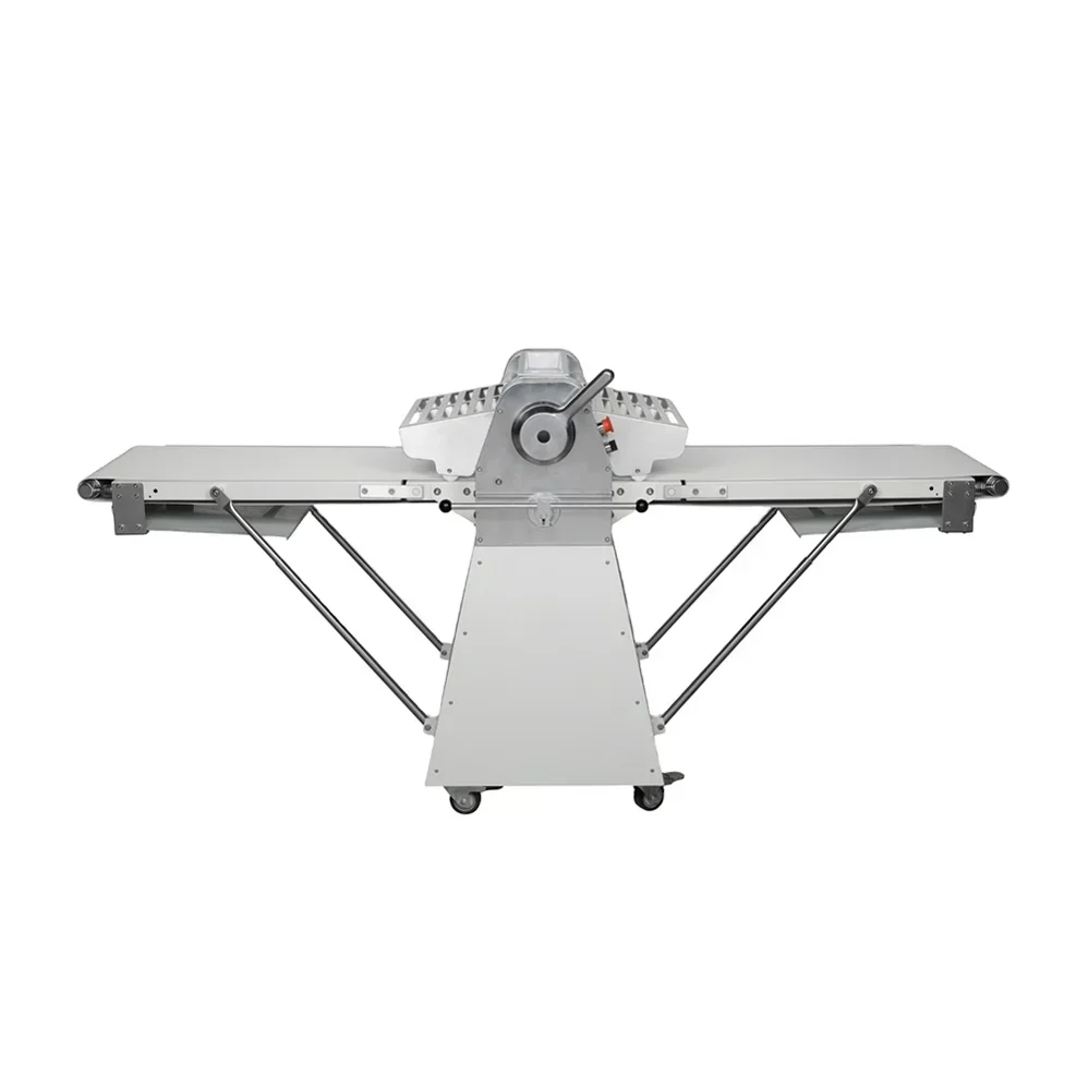 Professional Electric Stand Type Reversible Folding Dough Pastry Croissant Sheeter Machine New Conveyor Belt Bakery Use