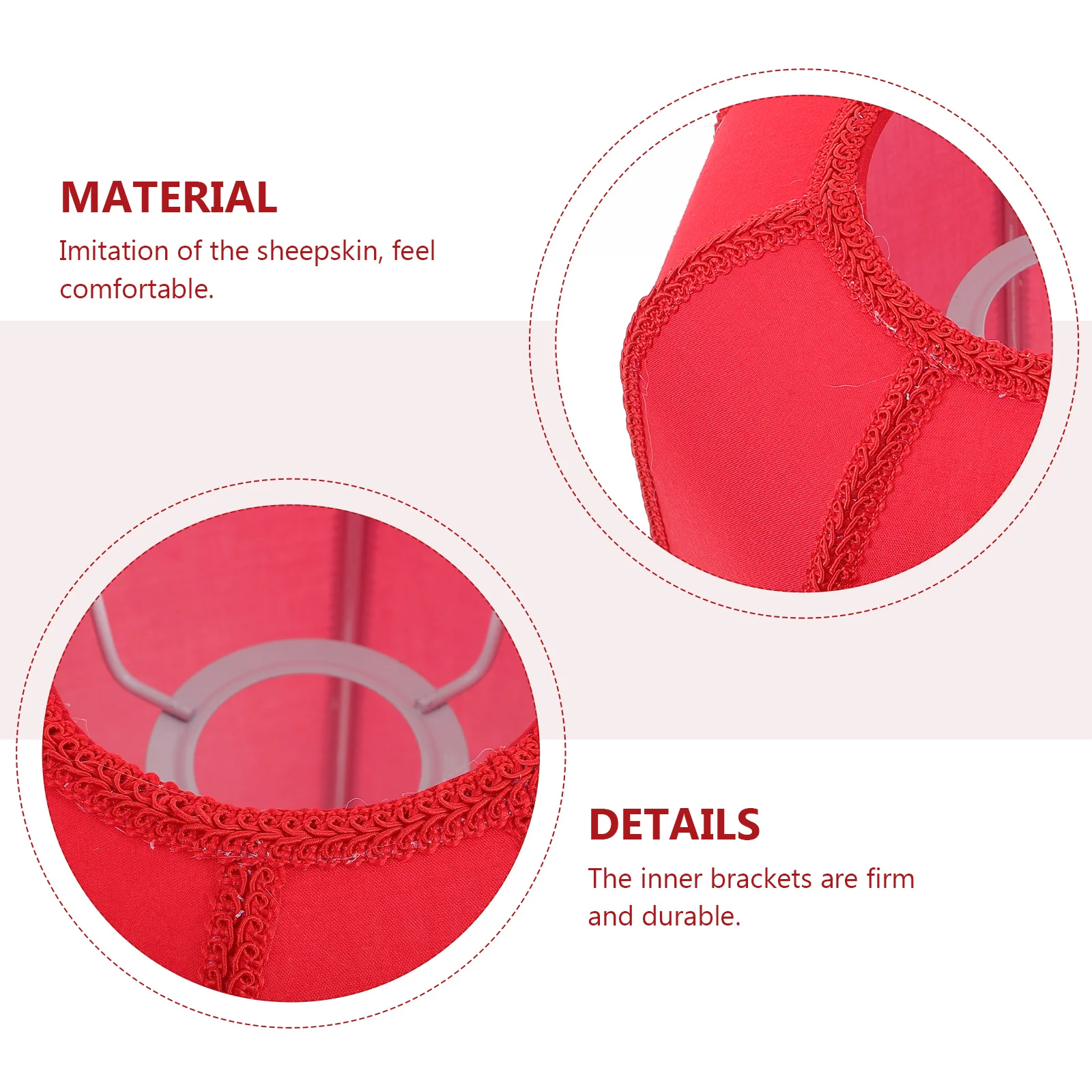 

Imitation Sheepskin Lantern Lampshade 20x30cm E27 Chinese Style Desk Floor Lamp Cover Fabric Shade for Bedroom Living Room Decor