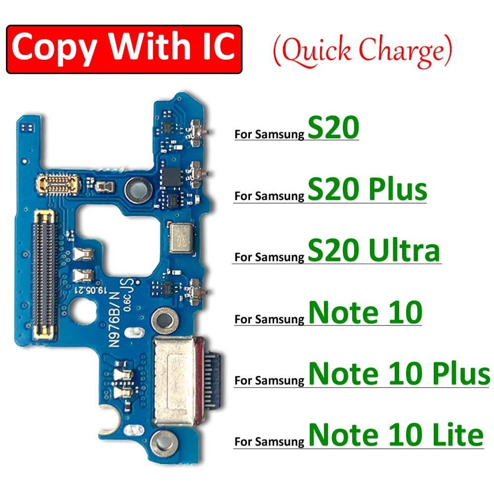 For Samsung Note 10 Plus Lite S20 Plus Ultra S981B S986B S988B N976F USB Charging Port Dock Charger Connector Board Flex Cable