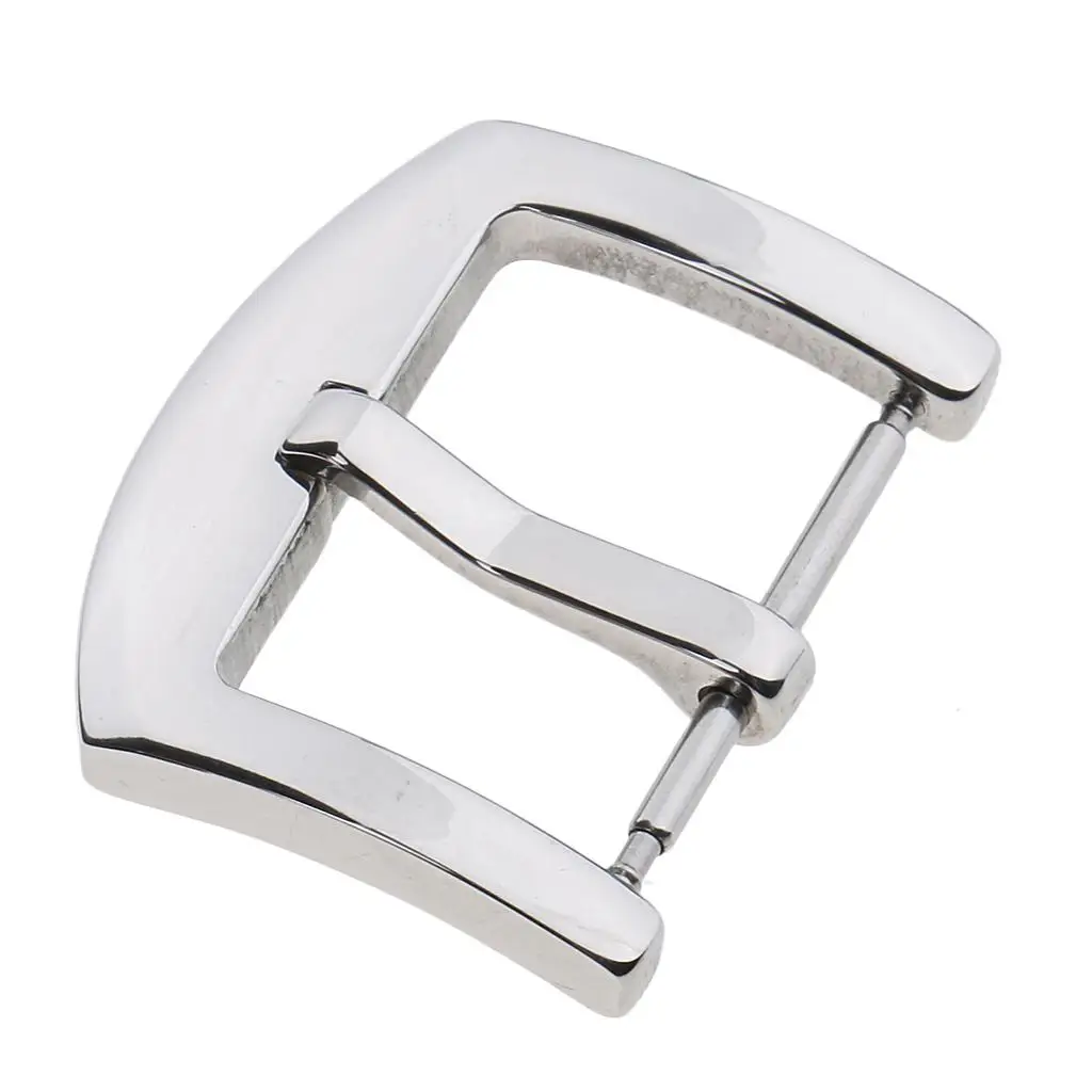 Silver Pin Buckle Watch Band Replacement Stainless Steel Strap Part for Apple Watch Samsung Galaxy 20mm