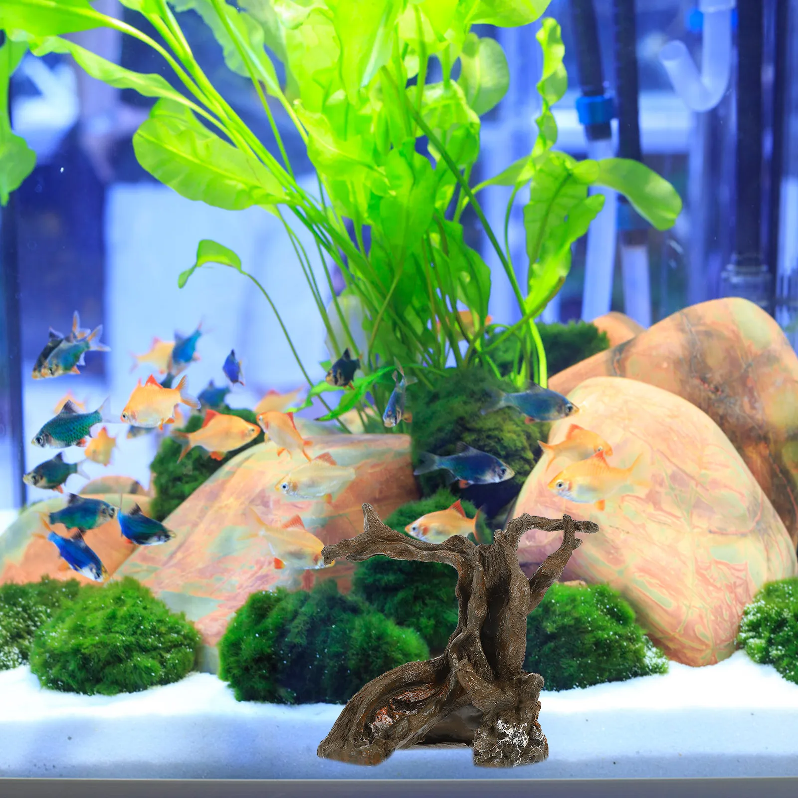 

Aquarium Tree Root Resin Craft Brown Lifelike Driftwood Underwater Fish Tank Decor Landscape Ornament Aquarium Decor