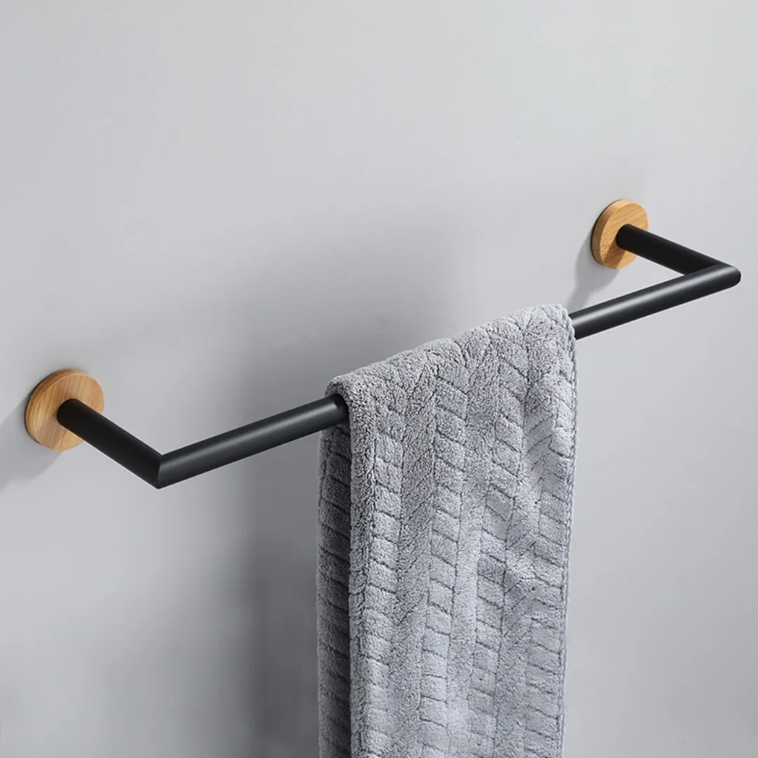 Self-adhesive Bathroom Towel Rack Holder Without Drilling, Wall Mounted Towel Shelf Kitchen Bathroom Accessories Towel Hanger