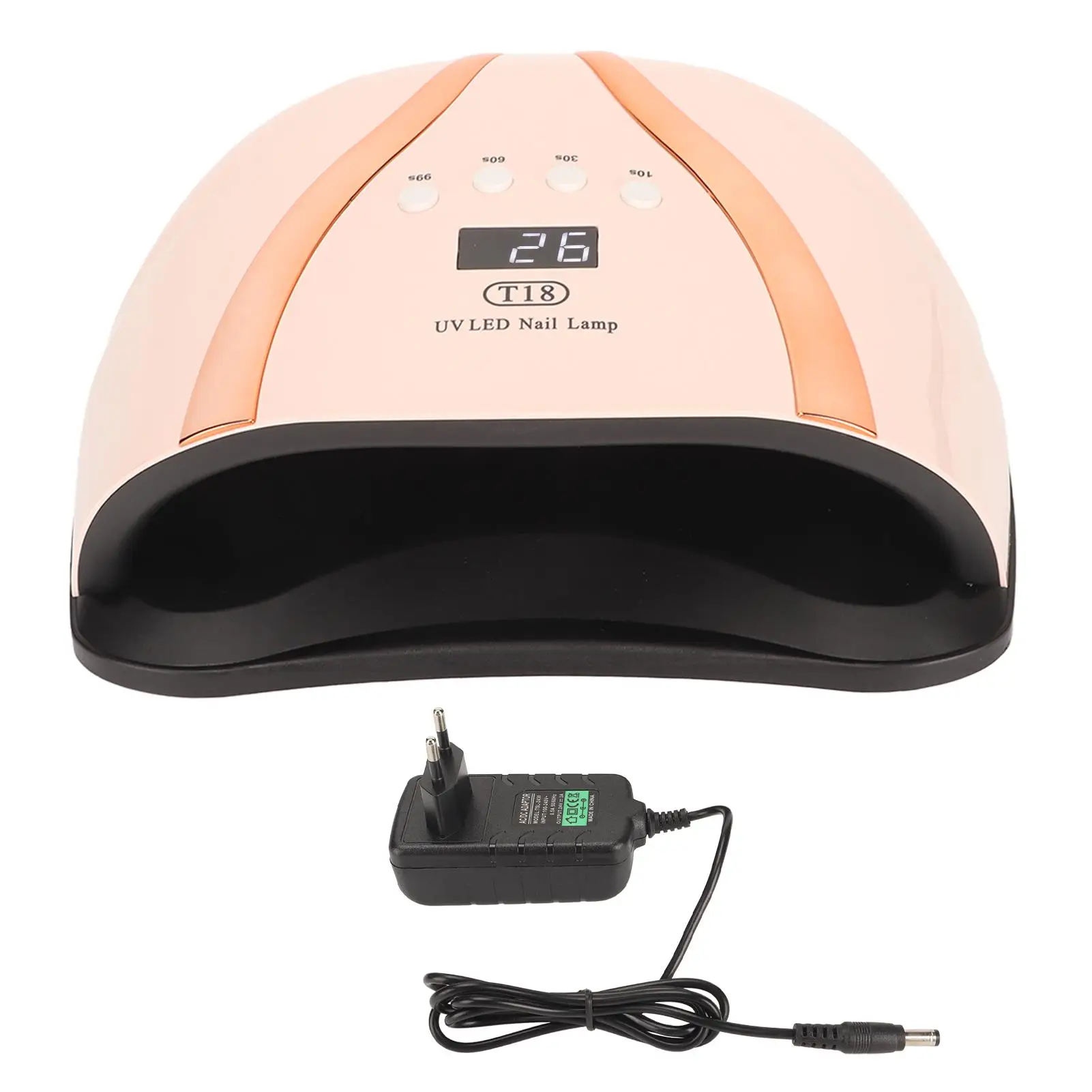 258W Nail Gel Dryer with 66 Light Chips, Multi-Timing & Detachable Base - 100-240V Curing Lamp for Nail Polish