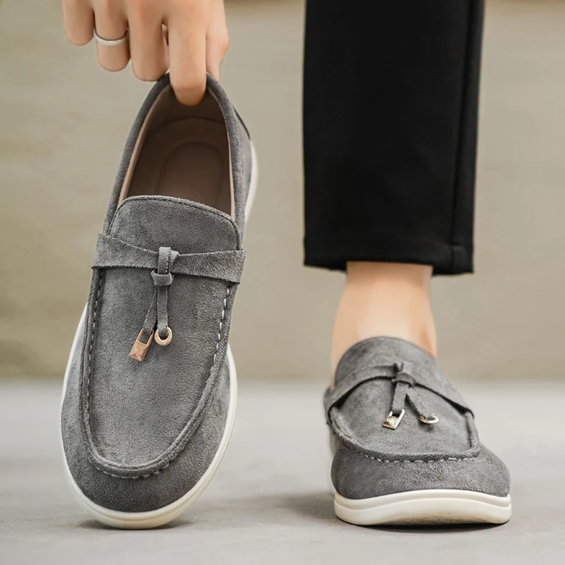 

Men's Suede Loafers Casual Boat Shoes Lightweight and Comfortable Fit Driving and Walking Shoe Business Dress Shoes Flat Shoes