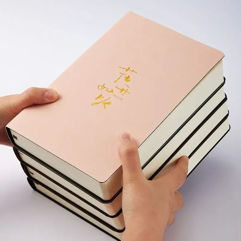 

A5 Blank Notebook Thickened Student Horizontal Line Soft Leather Notebooks Super Thick Grid Book Drawing Notepad Christmas Gift