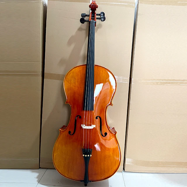 High Grade Flamed Handmade Oil Varnish Professional Cello