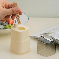Creative Automatic Pop up Toothpick Dispenser Plastic Toothpick Case Box Decorative Toothpick Holder Press Toothpick Storage Box