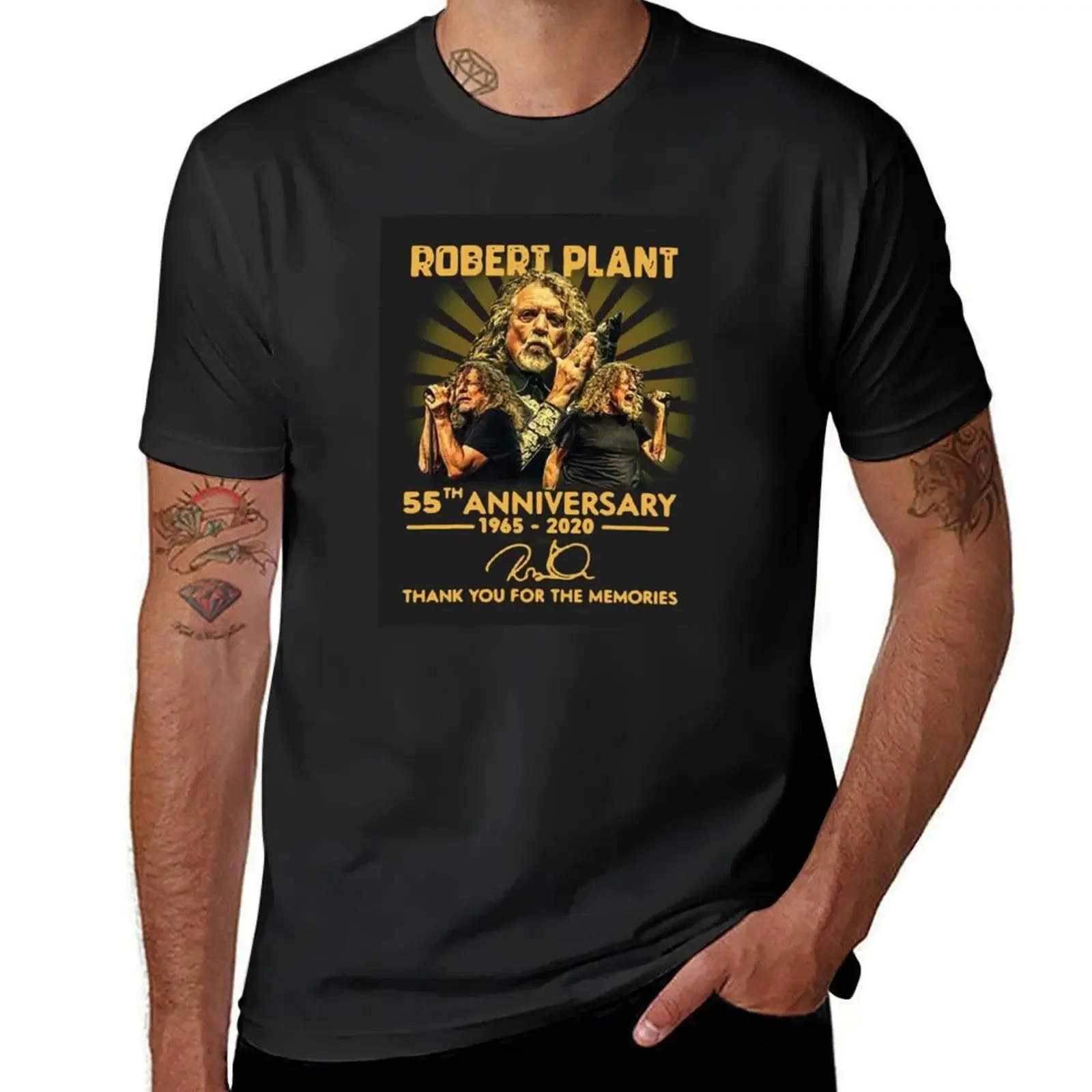 

ROBERT PLANT 55TH ANNIVERSARY T-Shirt anime figures blacks man clothes men t shirts