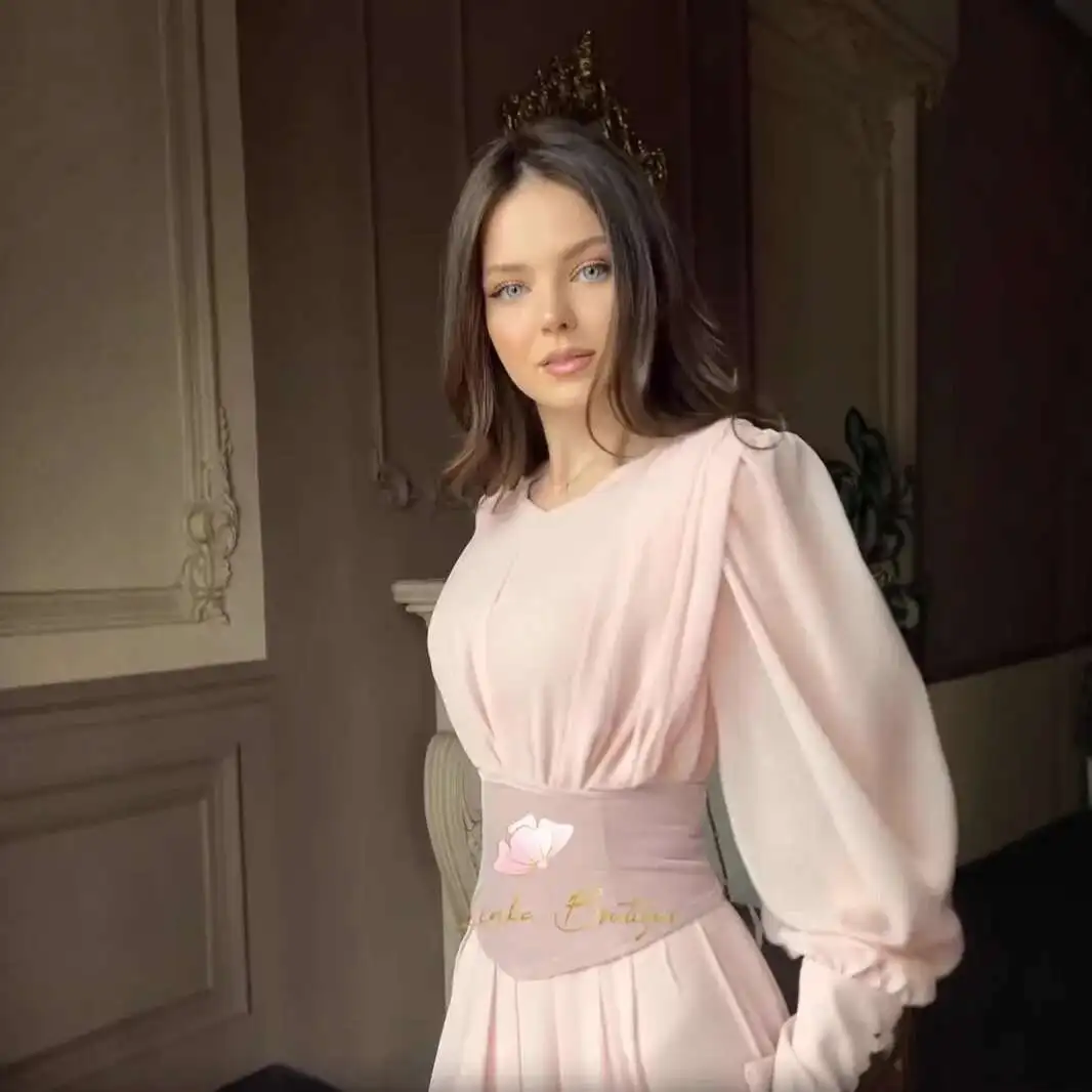 

2025 Autumn New Solid Color Waist Style Dress Linen 2025 Muslim Long Dress Robe Abaya Ramadan Dubai Luxury Islam Elegant