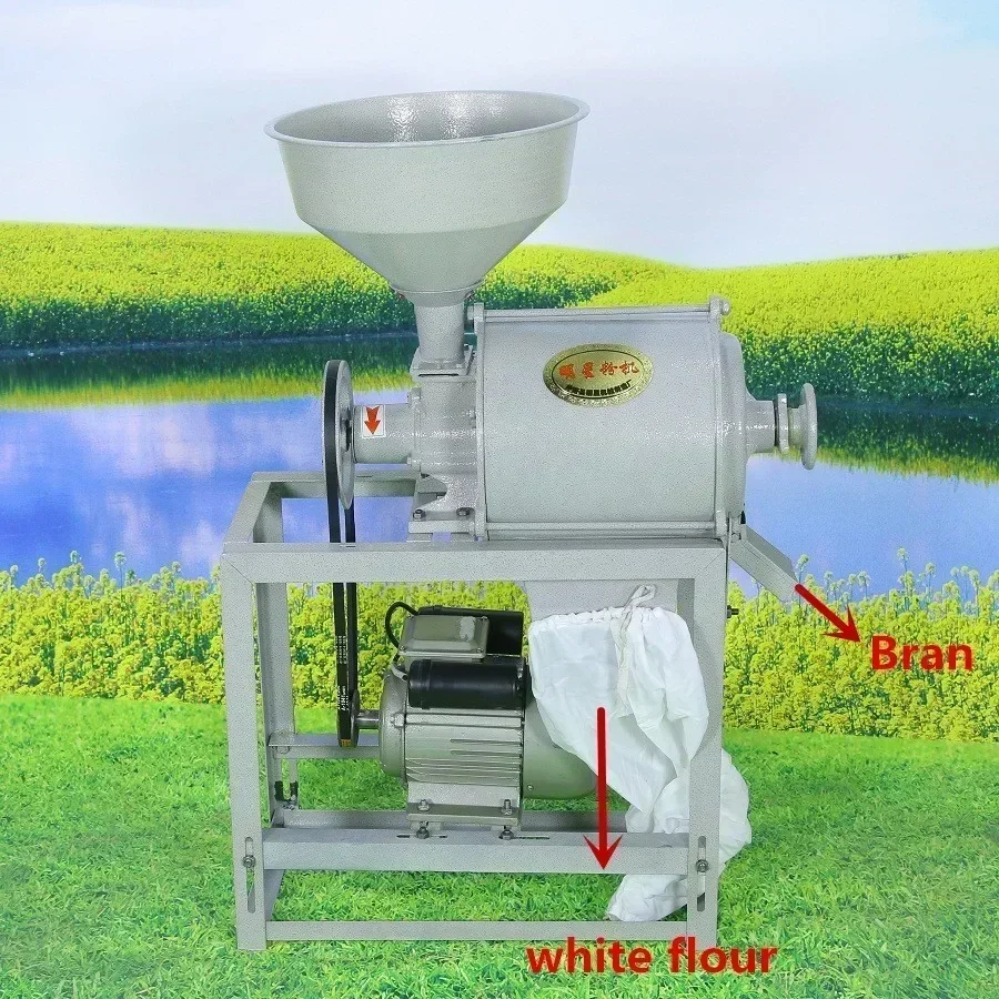 'Home use small wheat/barley/bean flour milling machine with video