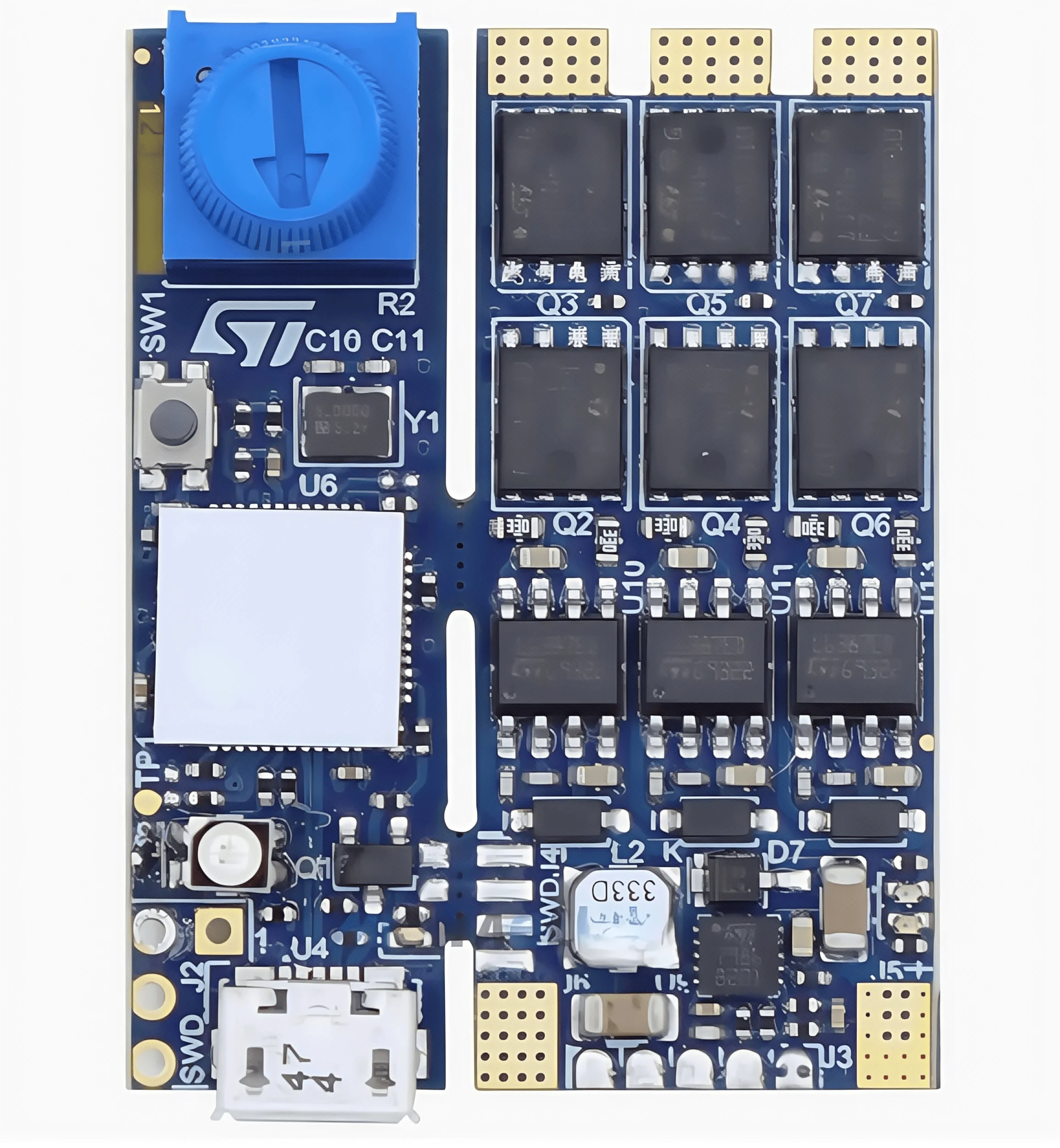 Kit de découverte B-G431B-ESC1 avec carte de développement MCU STM32G431CB L6387