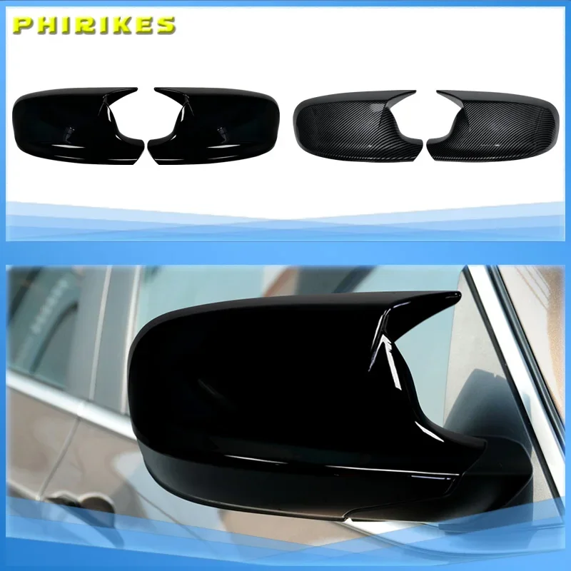 

2 PCS M Style Black Side Mirror Covers Cap Stcker For BMW X3 F25 X1 E84 Pre-LCI 2010 2011 2012 2013