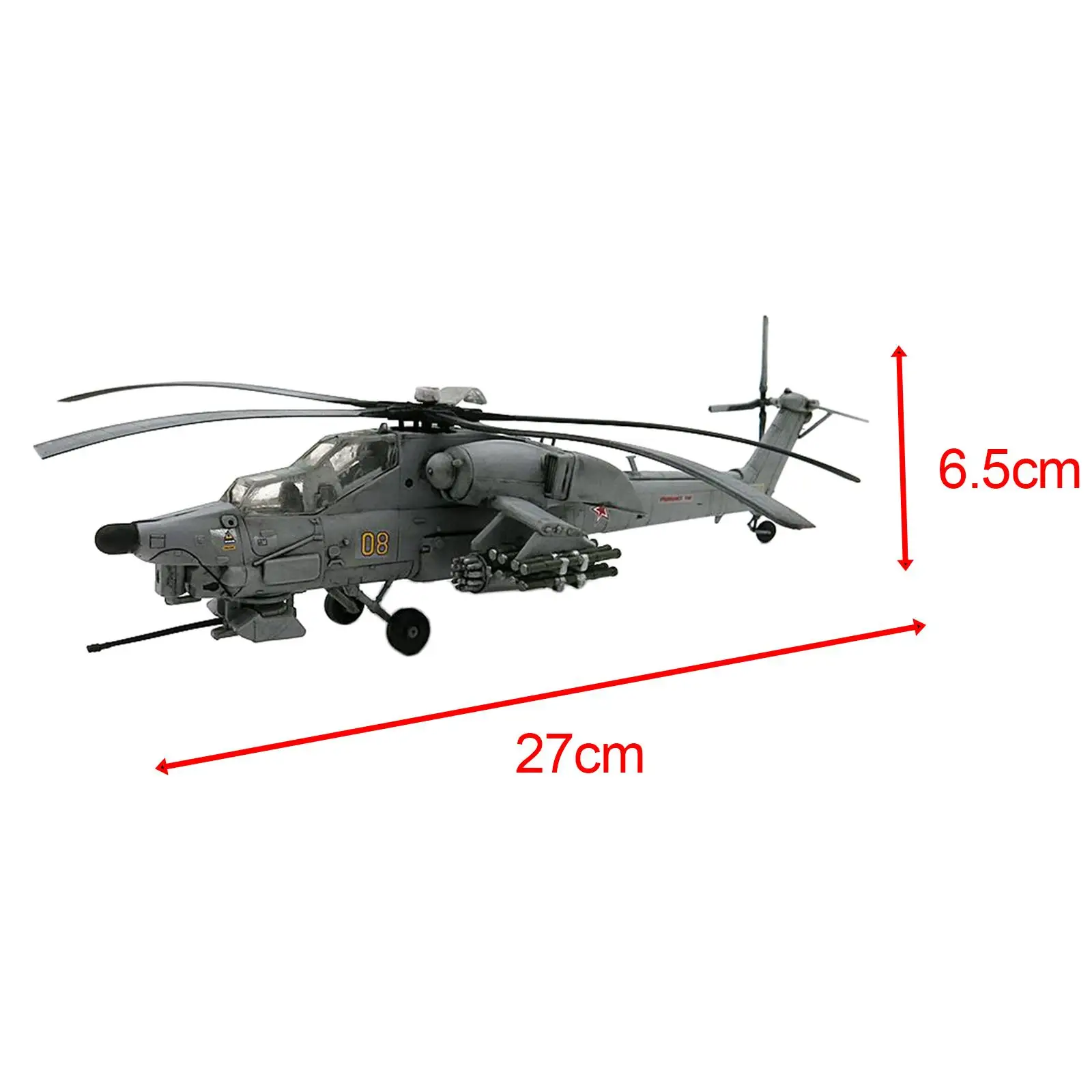 1/72 DIY Mi 28 Havoc Anti Tank Helikopter Model Stevig Miniatuur Plastic Speelgoed