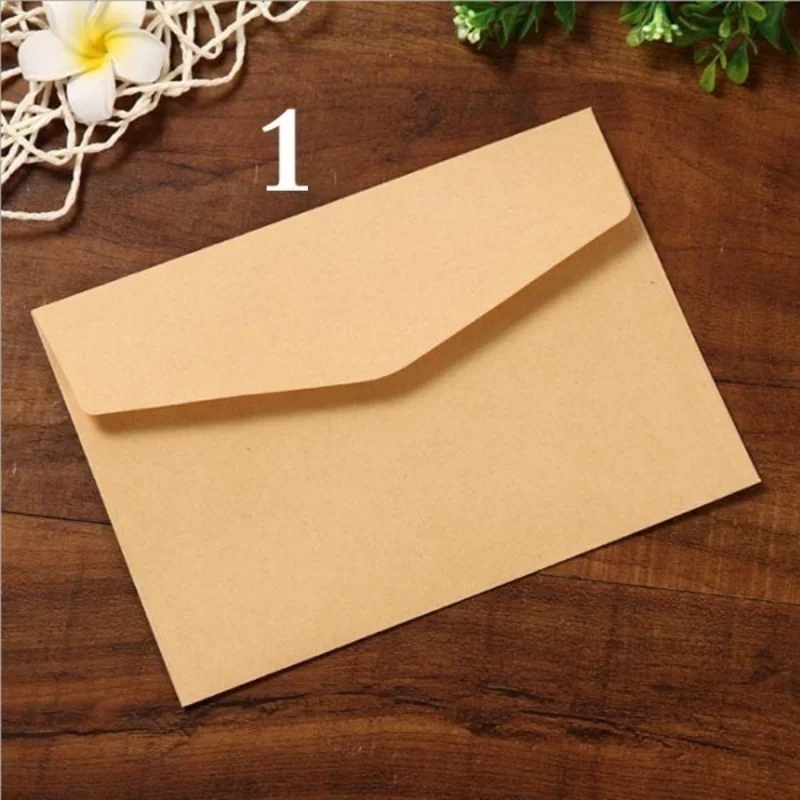 10 Pcs Black White Kraft Paper Envelopes Blank Paper Vintage European Style for Card Postcard Gift Korean Stationery Papel