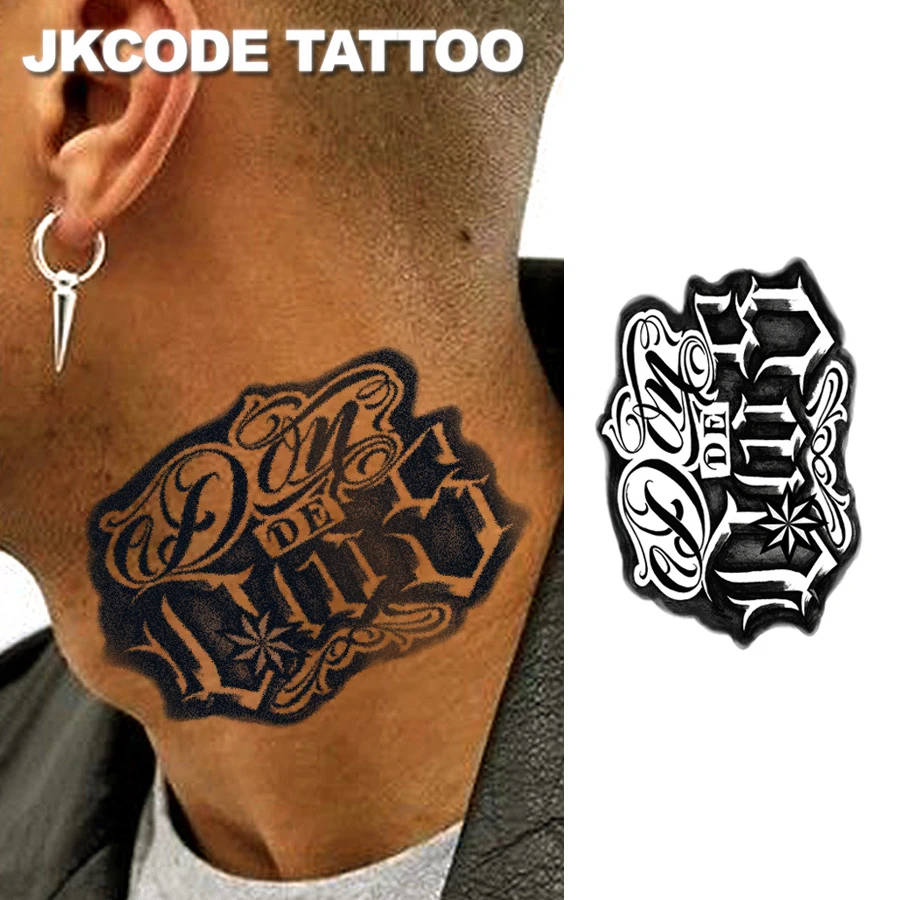 Waterproof Tattoo Sticker Design, Semi-Permanent Tattoo, Hand Tattoo Sticker, St. Patrick's Day Tattoo Sticker, Graffiti Text, Waterproof Realistic Tattoo Sticker, Plant Pattern Tattoo Sticker, Face Tattoo Sticker, Magic Tattoo Sticker, Lasts 1-2 Weeks, Men's Tattoo Sticker