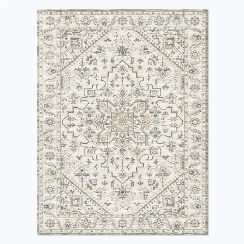 VIKAMA Non-slip Washable American Retro Large Rug for Living Room Bedroom Home Decor