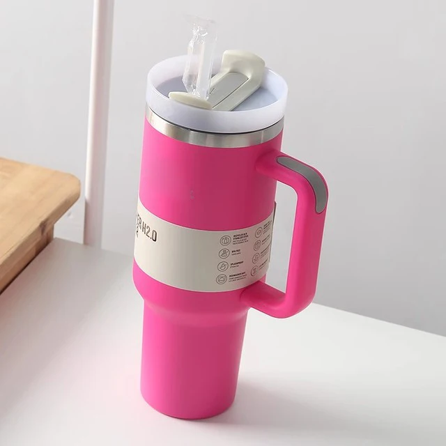 

40oz Thermal Coffee Cup Stainless Steel Iced Coffee Mug with Lid Straw Vacuum Insulated Tumbler for Car Camping Hiking Picnic