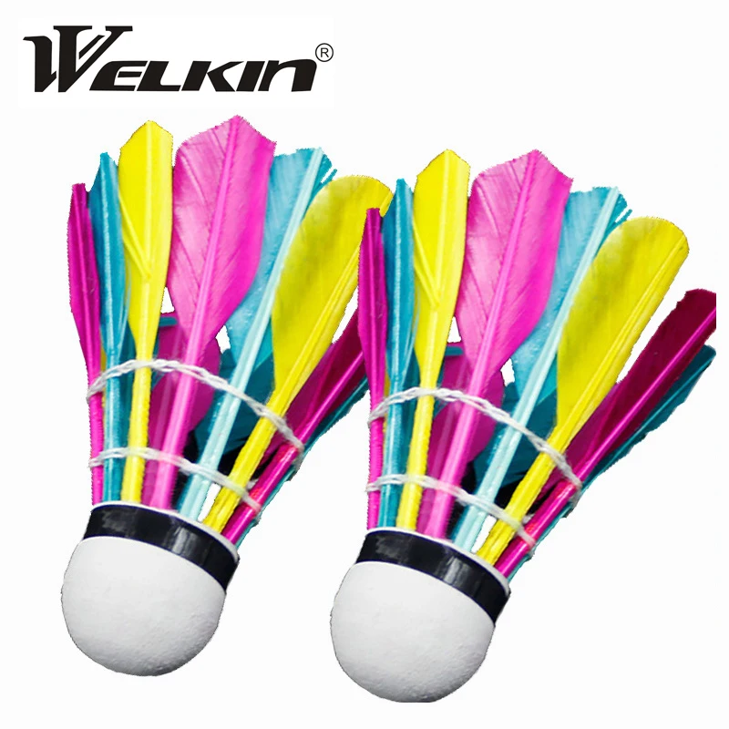 WELKIN Badminton Balls Professional Colorful Badminton Balls for Training Shuttlecocks Durable badminton training accessories