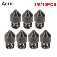 1/5/10PCS MK8 Nozzle Upgrade Harden Steel 0.4mm Print Nozzle for Ender 3 V2 Ender 5 CR10 3D Printer Extruder 3D Parts