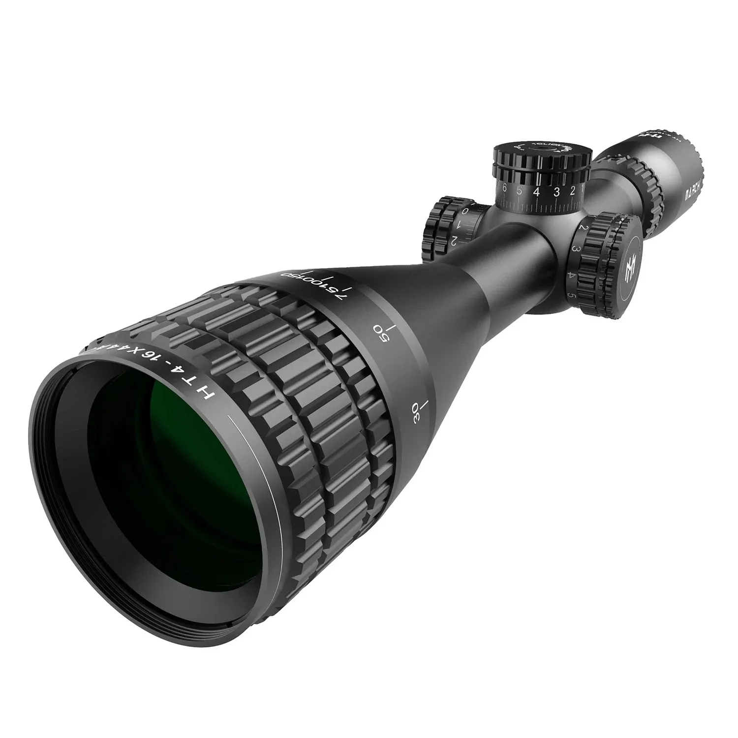 Imagem -02 - Março Ht416x44aoe Tactical Riflescope Spotting Rifle Âmbito Caça Colimador Óptico Airsoft Airgun Visão Cruz Verde Vermelha Lunetas Profissional para Caça Lunetas para Rifles de Caça