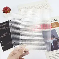 A5 A6 Frosting  Thick line Acrylic Loose Leaf Binder Cover DIY Account Book Journal Planner Office Stationery Supplies 3