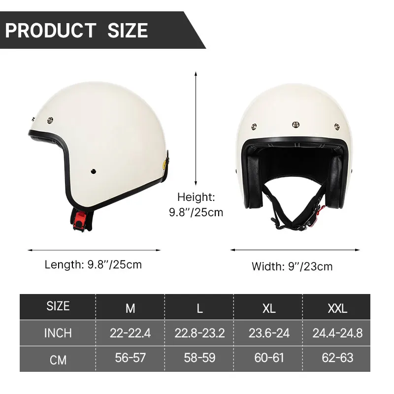 DOT Approved Milky White Line Jet 3/4 Motorcycle Helmet Motorbike Moto Motocross Cafe Racer Men Women Casque Capacetes