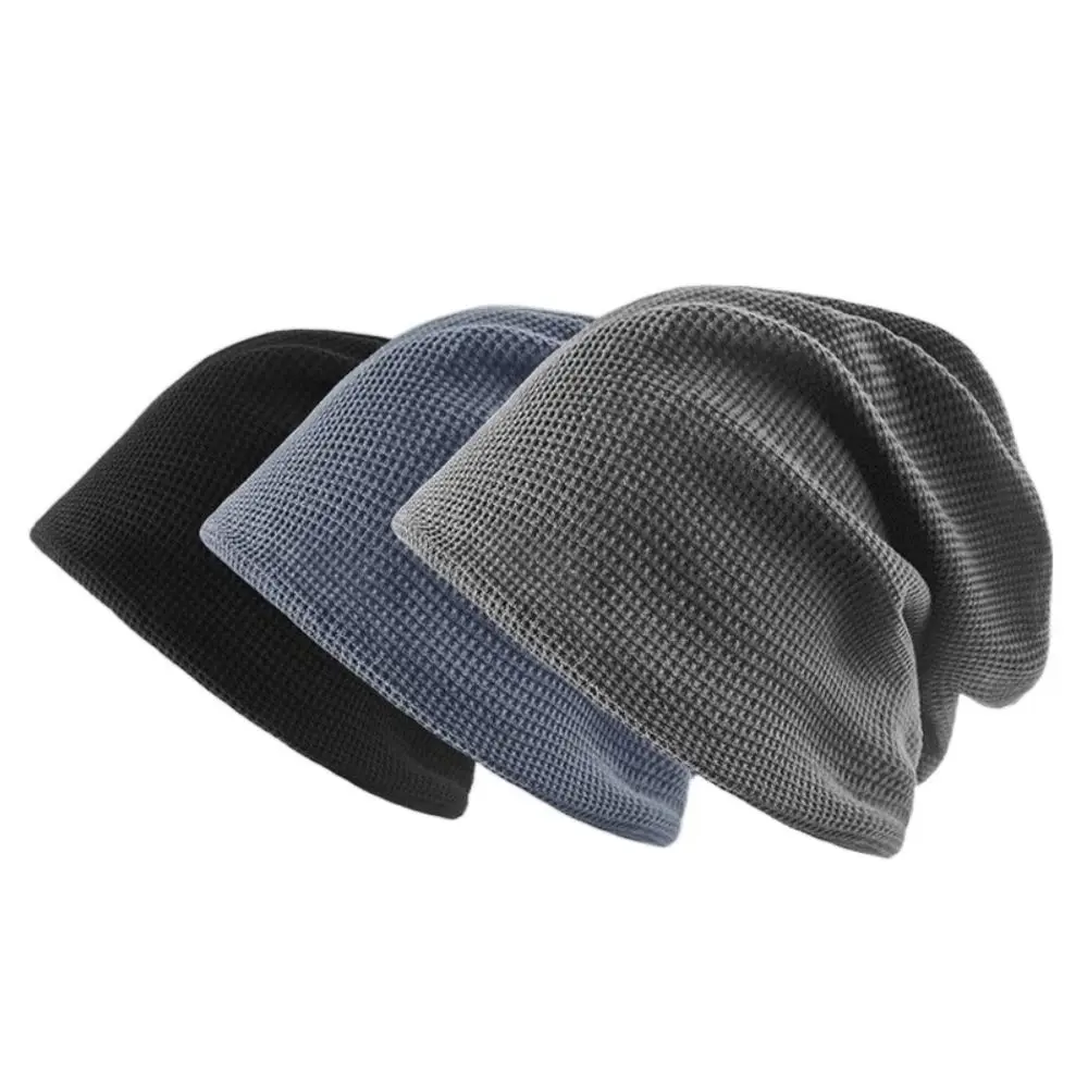 

Winter Warm Knitted Beanies Solid Color Windproof Knitted Cap Ear Warmer Cap Men
