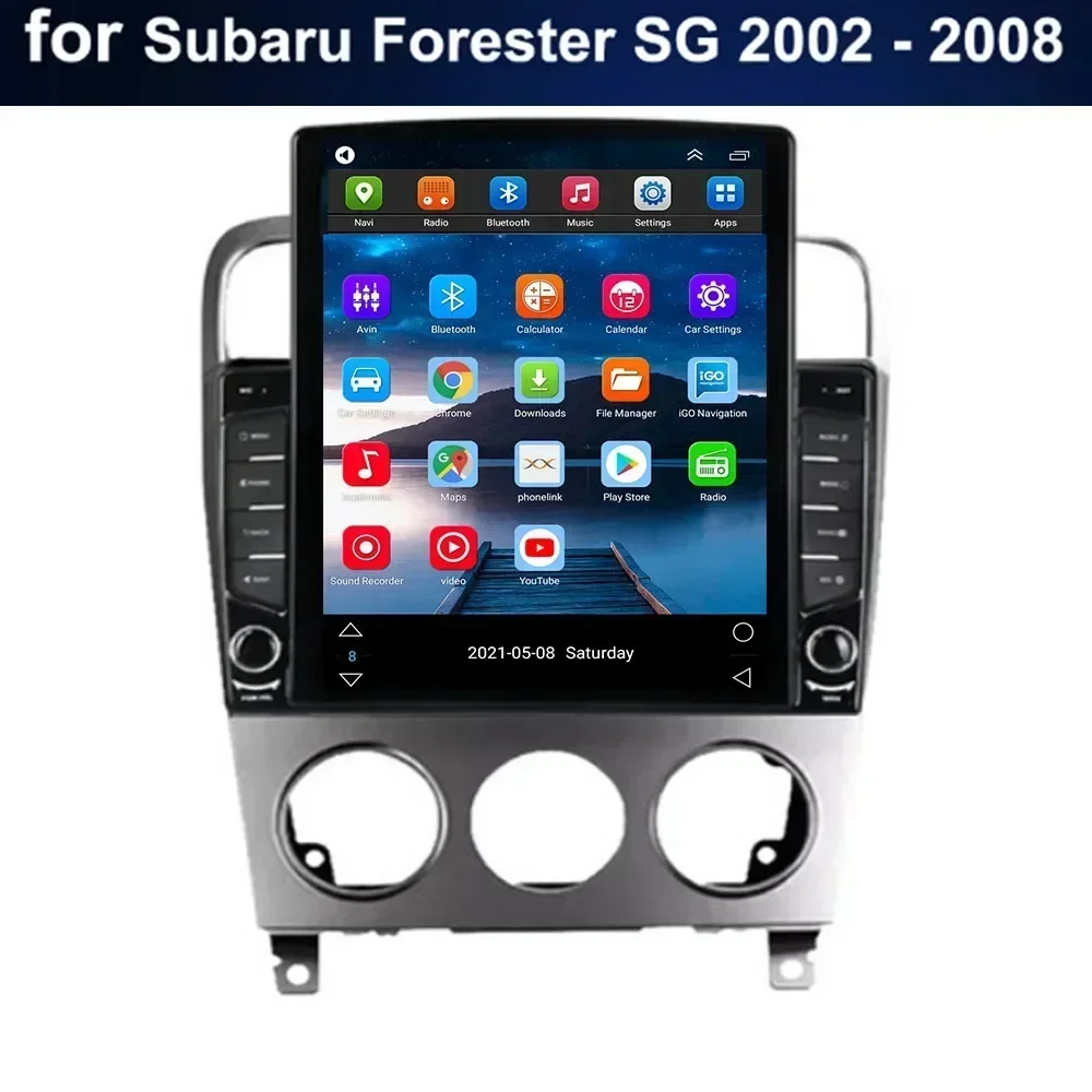 For Tesla Style 2 Din Android 13 Car Radio For Subaru Forester SG 2002 - 2008 Multimedia Video Player GPS Stereo Carplay DSP image 3
