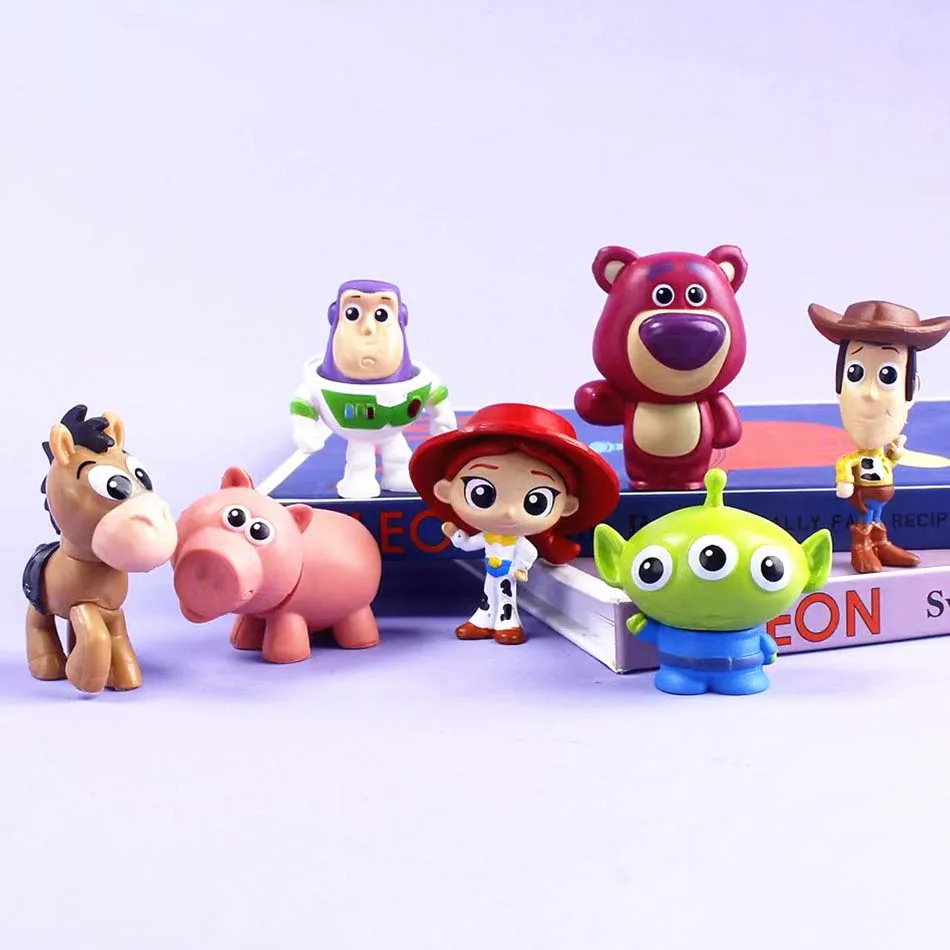 Anime Figura 8 pz Set Toys Story 4 Disney 5 cm Woody Buzz Lightyear Azione Decorazione Collezione Figurine Giocattolo Modello per I Bambini