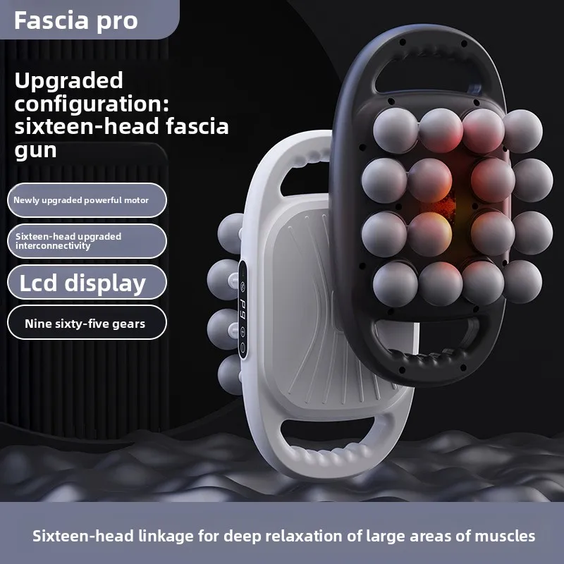 

Профессиональный массажный пистолет с 16 головками, многоскоростная ударная терапия для восстановления глубоких тканей мышц, тренажерного зала и домашнего использования
