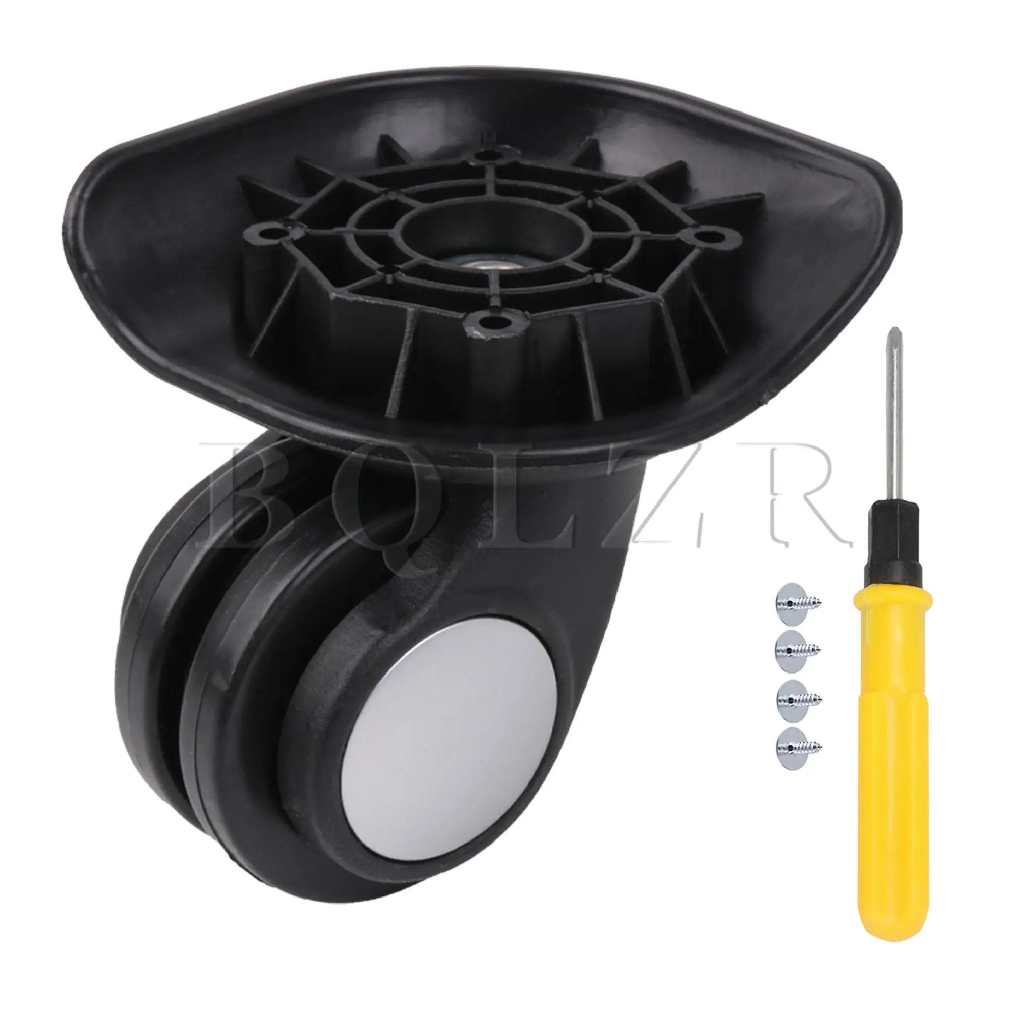 BQLZR Luggage Spinner Wheel 3.15 Inch W003 Black Left/Right for Suitcases Repair