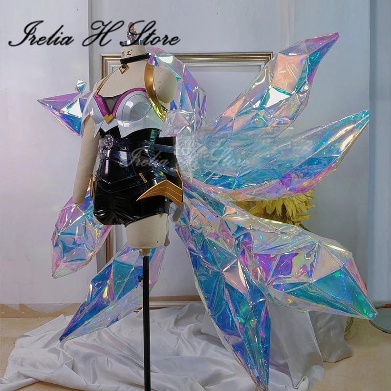 

Irelia H Store KDA Ahri LOL ahri косплей костюм для женщин высокое качество версия костюмы на Хэллоуин индивидуальный размер хвосты