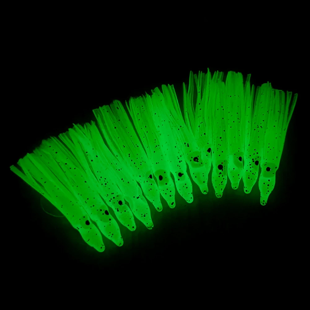 Squid Fishing Lure Sea Saltwater 6cm Glow In The Dark Luminous Effect Pack Of 10 High Performance High Quality