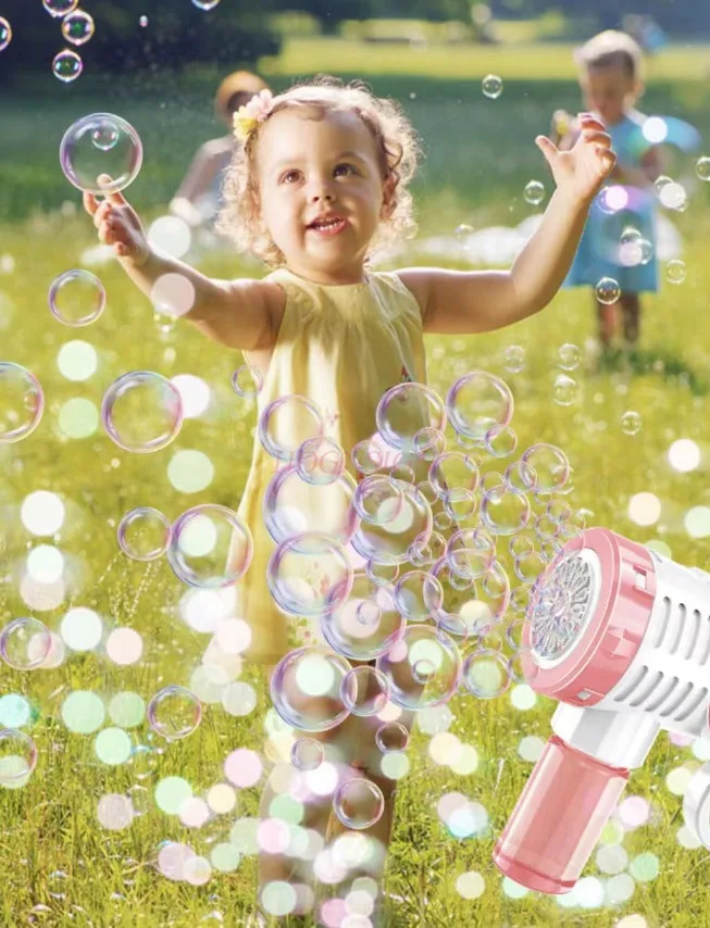 bubble gun 15 hole  children's toy oversized electric automatic bubble blowing gift