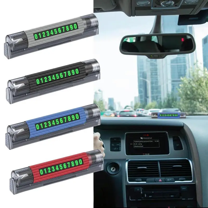 Temporary Car Parking Card Phone Number Card Plate 3-in-1 Window Breaker Seat Belt Cutter Car Park Stop Automobile Accessories