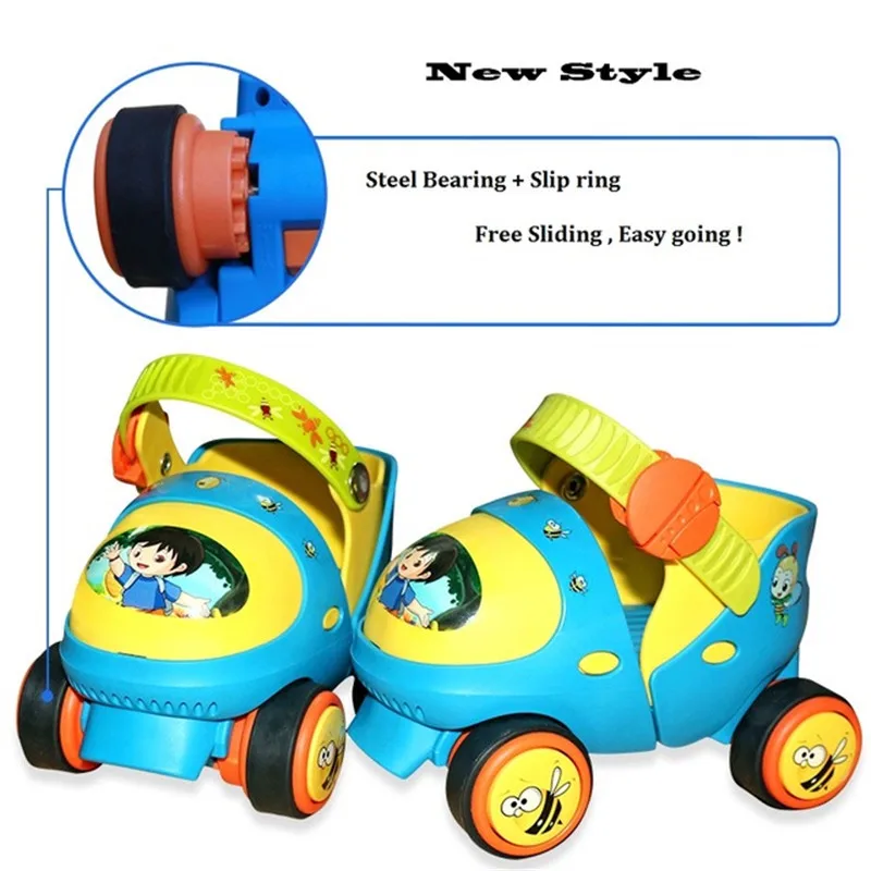 Entry Level Baby Roller Skates Shoes With Safety Off Button Resistance Material Free Sliding Gifts for Kids Adjustable size IB29