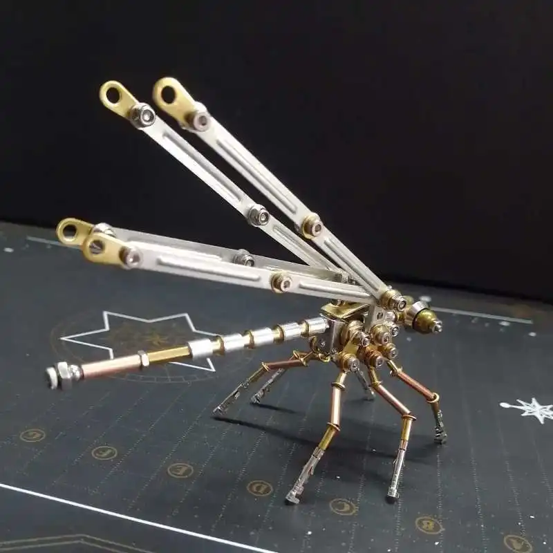 3D Metal Puzzle Damselfly Model Kit Steampunk Mechanical Insects Caenagrion Punk DIY Assembly Model Kit Jigsaw Toys