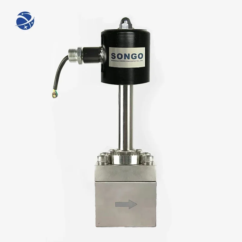 Cryogenic solenoid valves stainless Steel Extended Stem Butt Weld flange thread ultralow temperature piston  solenoid valve