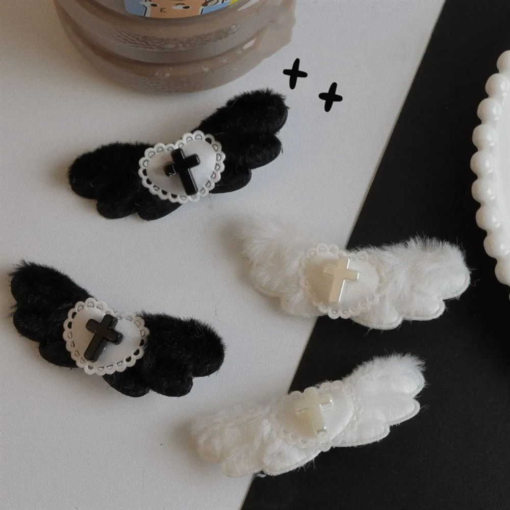 

INS Aesthetic Y2K Gothic Hairpin Cross Wing Lolita Sweet Cool Hair Clip Barrettes Headdress Harajuku Bangs Duckbill Girls