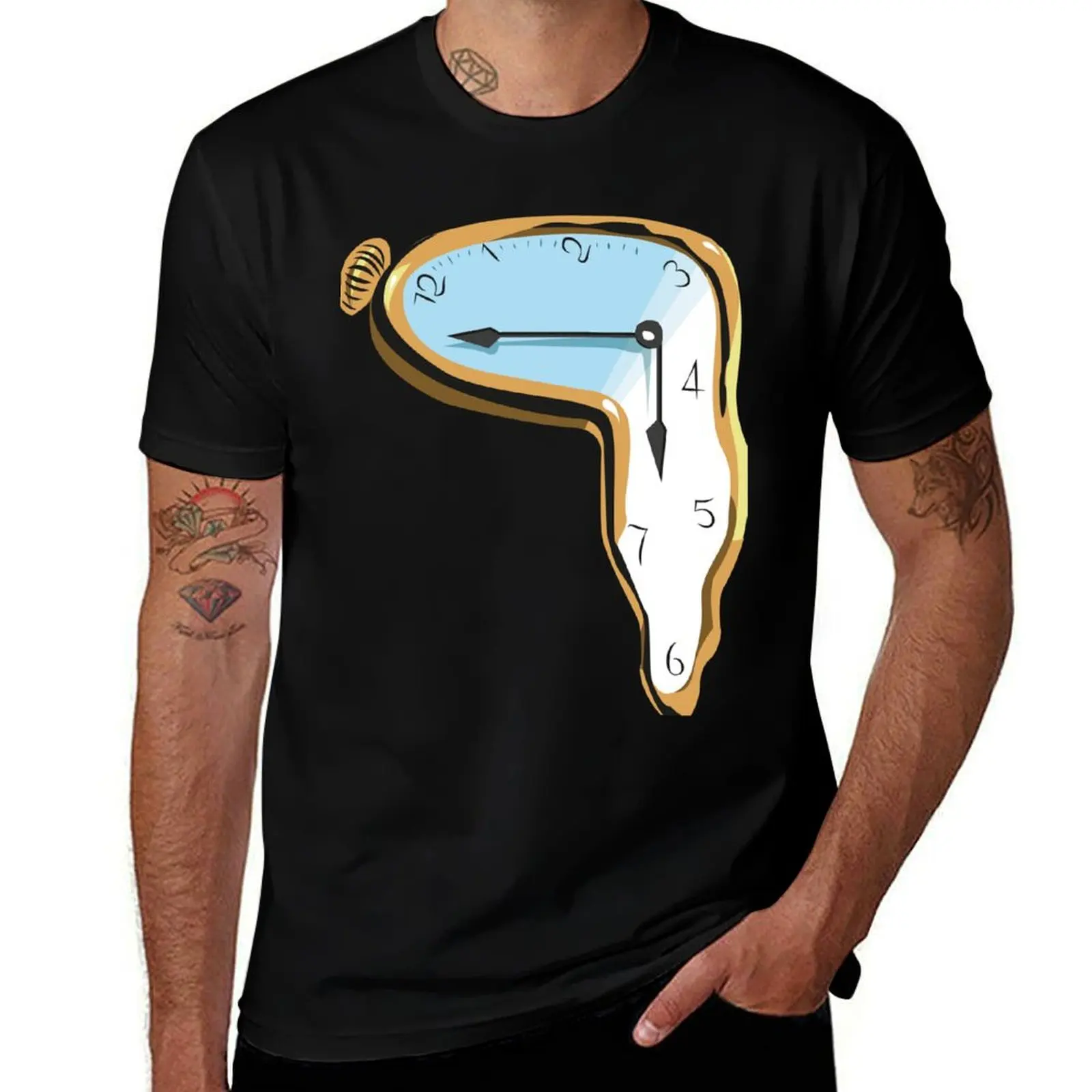 

Melting Clock T-Shirt t shirts for man cotton t shirts for man graphic tees T-Shirt