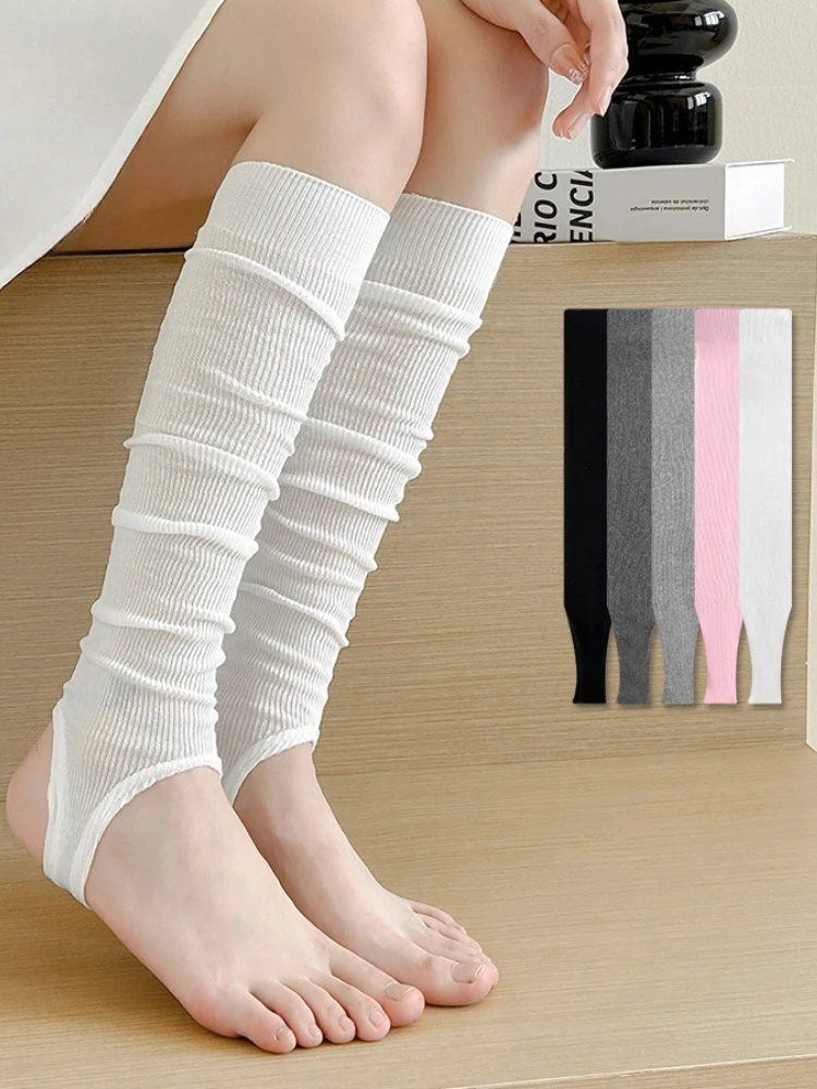 

Белые носки, женские хлопковые гетры, летние тонкие гольфы в балетном стиле JK Sweet Pile Up, повседневные чехлы для ног с напуском