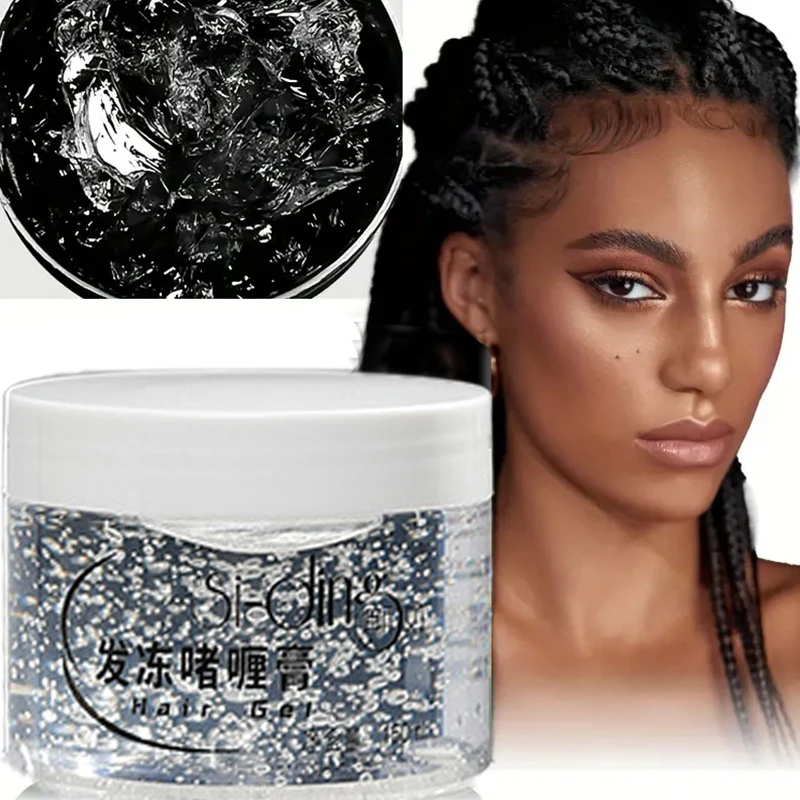 Gel de cire capillaire en gelée, cire coiffante, tresses coiffantes fortes, cire coiffante non collante longue durée pour performance sur scène